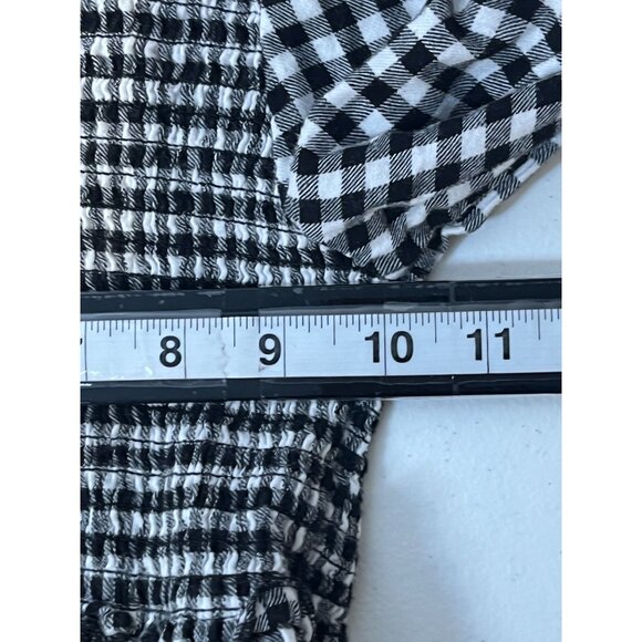 Wonder Nation Girls Black Gingham Plaid Long Sleeve Dress Size 5T - Picture 6 of 10